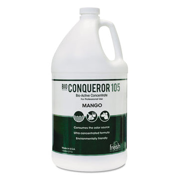 Fresh Products Bio Conqueror 105 Enzymatic Odor Counteractant Concentrate, Mango, 1 Gal Bottle, 4-carton freeshipping - TVN Wholesale